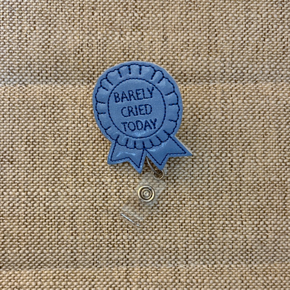 Blue Ribbon Badge Reel